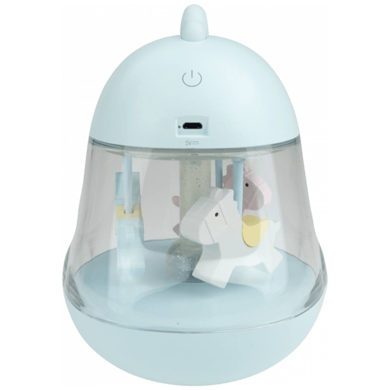 Boîte À Musique Carrousel Bleu, Blanc