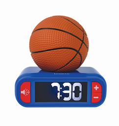 Linge de maison et décoration-Décoration-Réveil avec veilleuse basketball en 3d