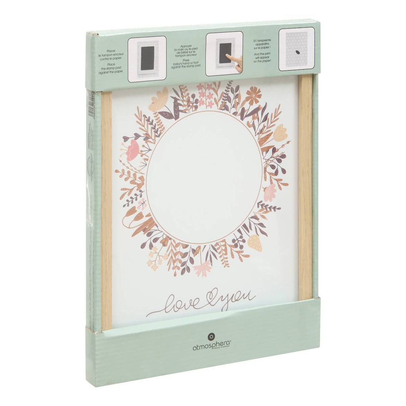Cadre Empreinte Coffret Cadeaux - Tiny Rose (Atmosphera For Kids) - Image 1
