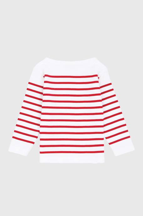 Marinière col bateau en coton amiral enfant Blanc/braise+Blanc/navire+Navire/blanc+Navire/braise 3 - vertbaudet enfant 