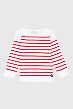 Garçon-T-shirt, polo, sous-pull-Marinière col bateau en coton amiral enfant