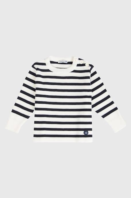 Garçon-Pull, gilet, sweat-Pull-Pull marin en laine mérinos briac enfant