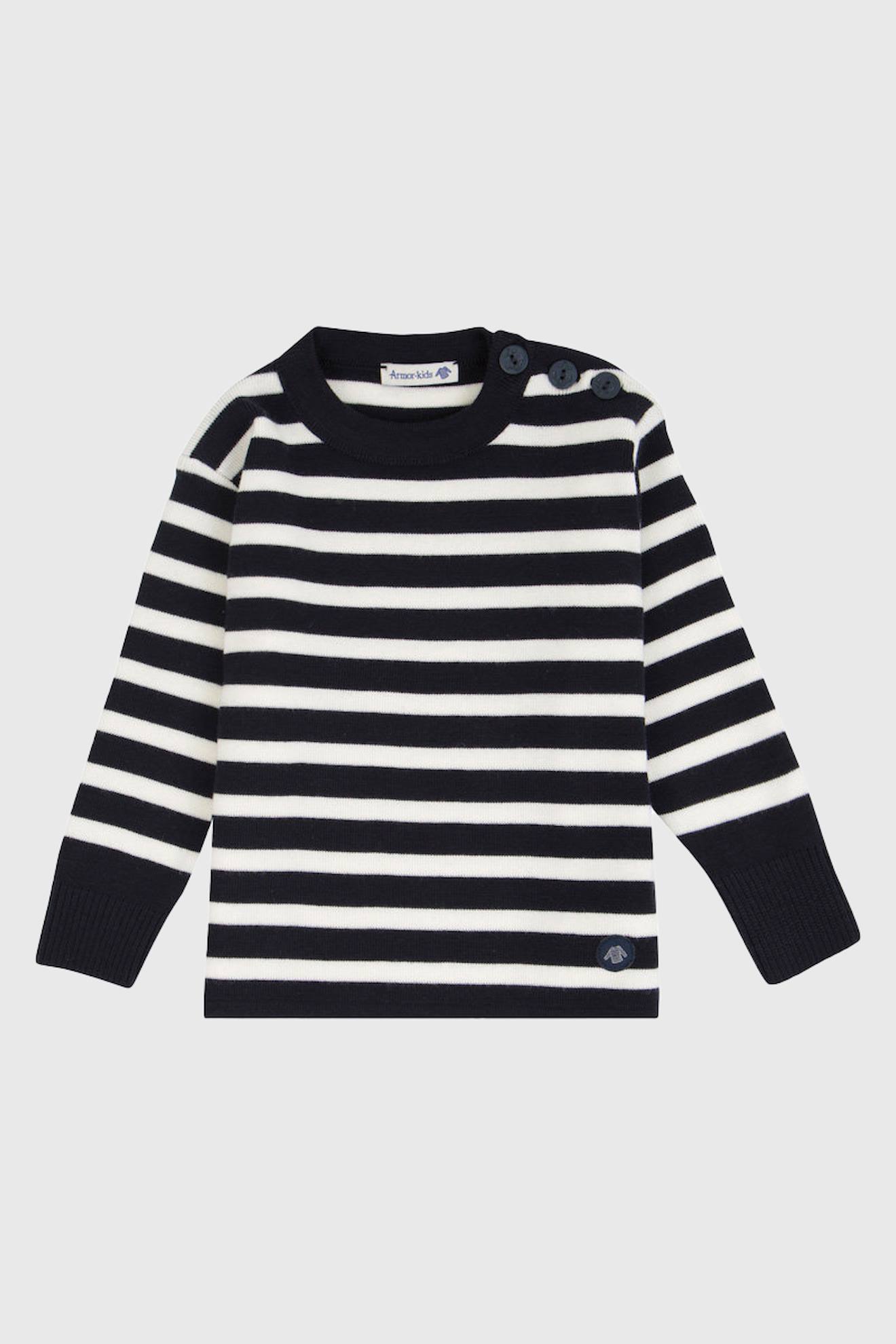 Pull Marin En Laine Mrinos Briac Enfant Navirenature 79 €