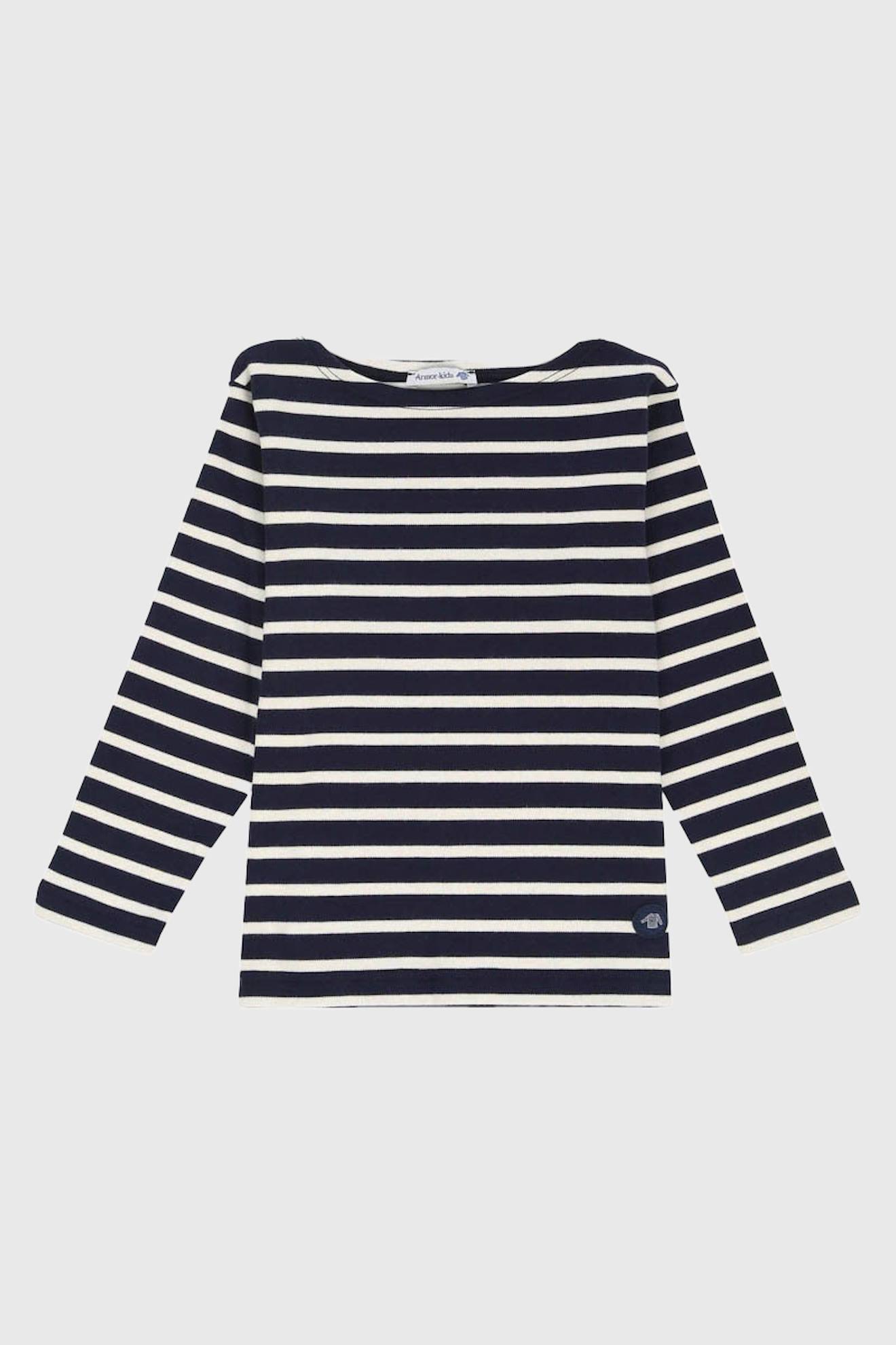 Marinière Col Bateau En Coton Loctudy Enfant Navire/nature