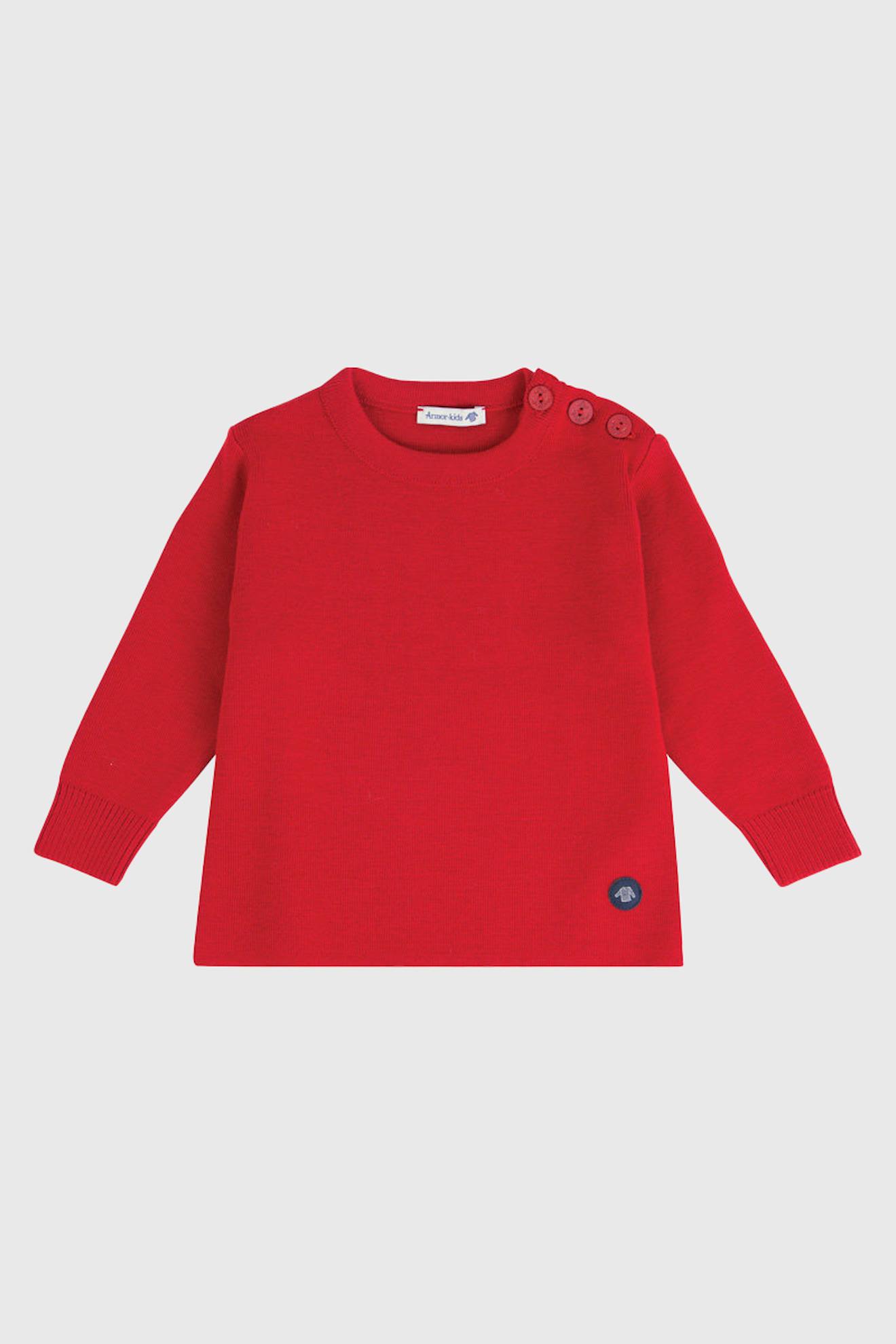 Pull Marin En Laine Mérinos Briac Enfant Braise