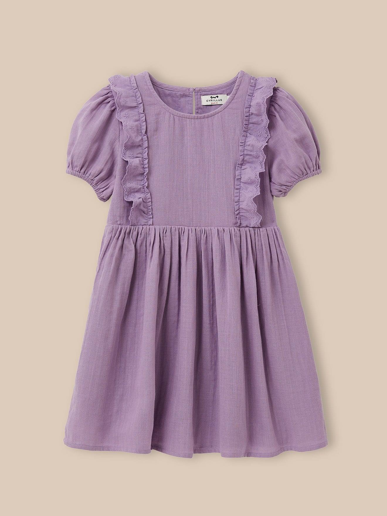 Robe En Gaze De Coton Biologique Lilas