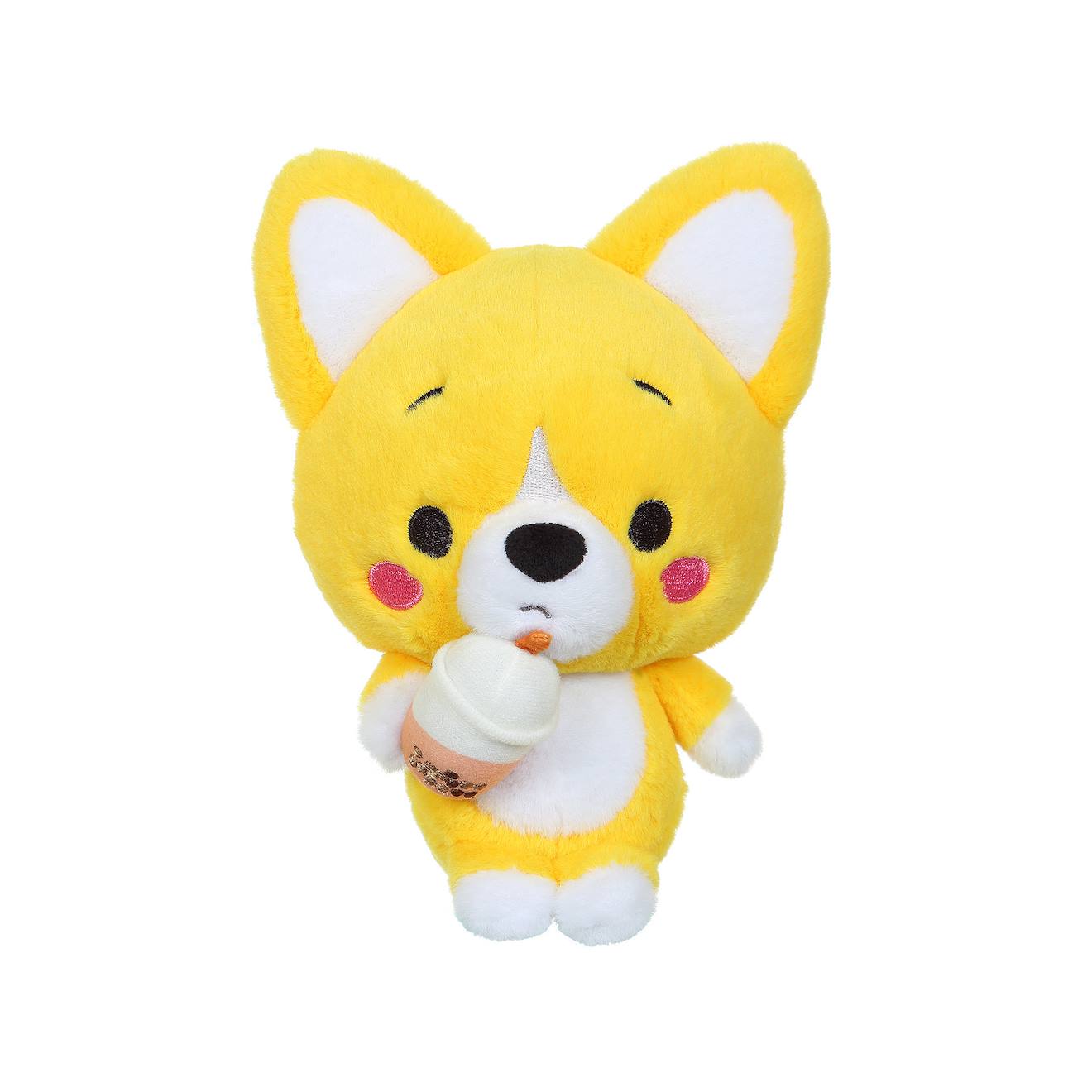 Peluche Little Corgi Cuties 20 Cm : Corgi - Bubble Tea Jaune