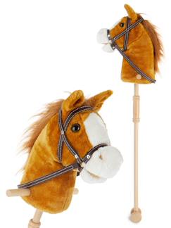 Jouet-Cheval bâton brownie avec roulettes