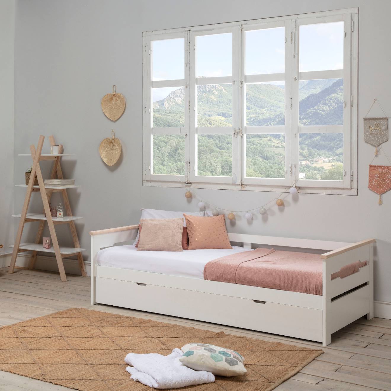 Lit Gigogne 2 Couchages - Gamme Elsa Blanc