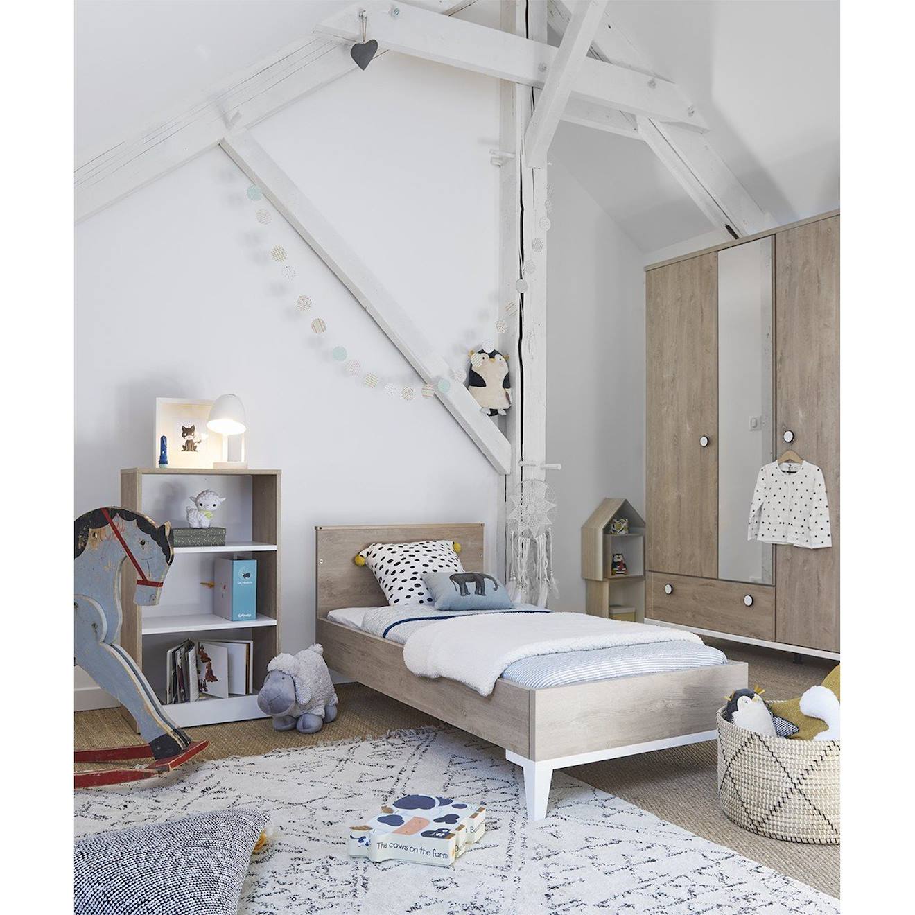 Armoire 2 Portes Marcel Bois Clair