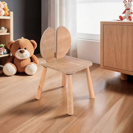 Calicosy - Chaise Pour Enfant Dossier Oreilles - Mael Chêne
