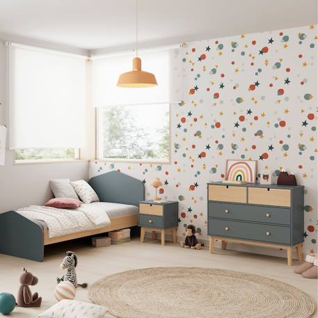 Commode 4 tiroirs gain de place - gamme léonie Vert kaki 1 - vertbaudet enfant 
