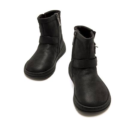Bottines filles synthétique fermeture éclair barefoot Black+Brown 4 - vertbaudet enfant 