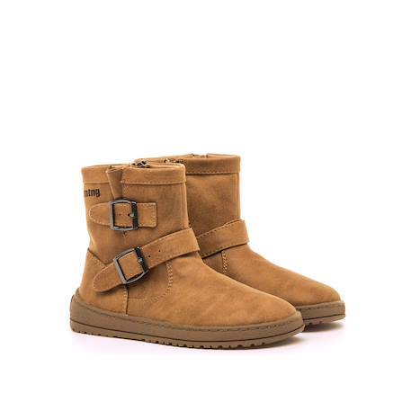 Bottines filles synthétique fermeture éclair barefoot Black+Brown 11 - vertbaudet enfant 