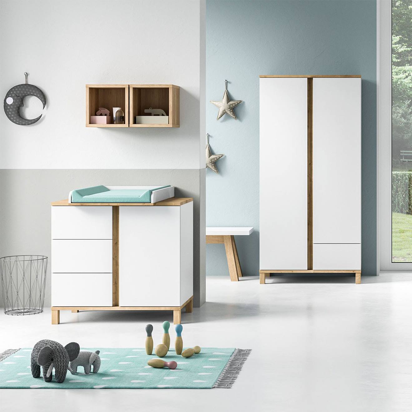 Commode Altitude Blanc/chêne