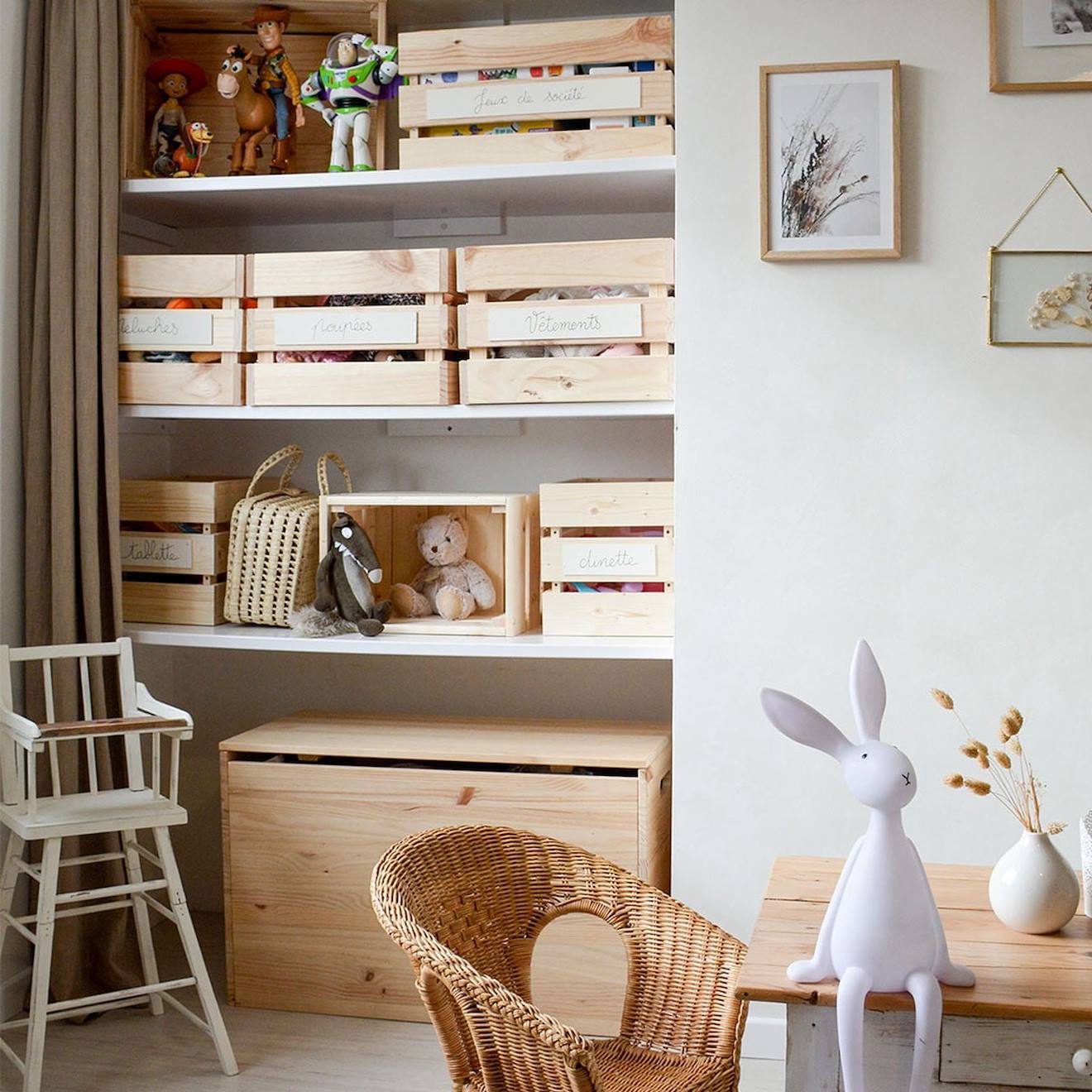 Caisse En Pin Massif Bois Clair