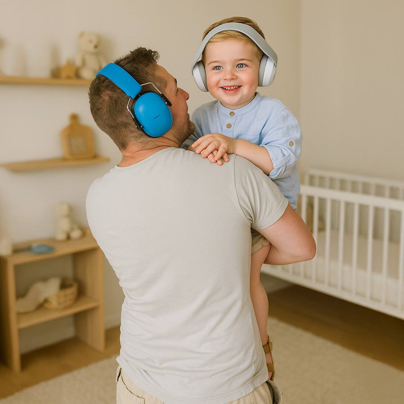 Casque Anti-Bruit Bébé Aqua - Protection Auditive 25 DB Pour Enfants 6-48 Mois - Confortable Et Réglable - Idéal Voyage Et Sommeil