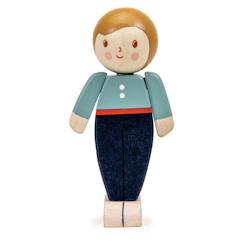 Jouet-Poupons et poupées-Poupons et accessoires-Poupées en Bois d’Hévéa – Personnages Articulés - père