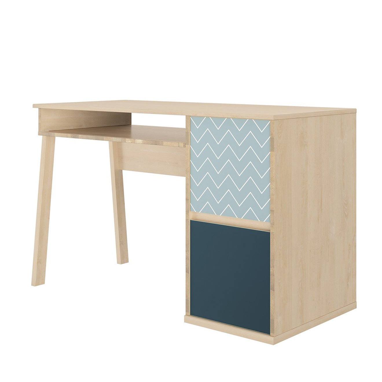 Bureau 1 Niche 2 Portes Larvik Bois Clair