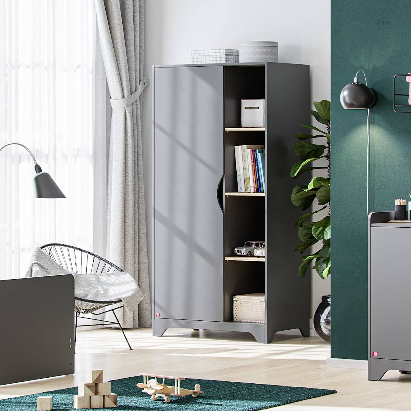 Armoire Leaf Gris Anthracite