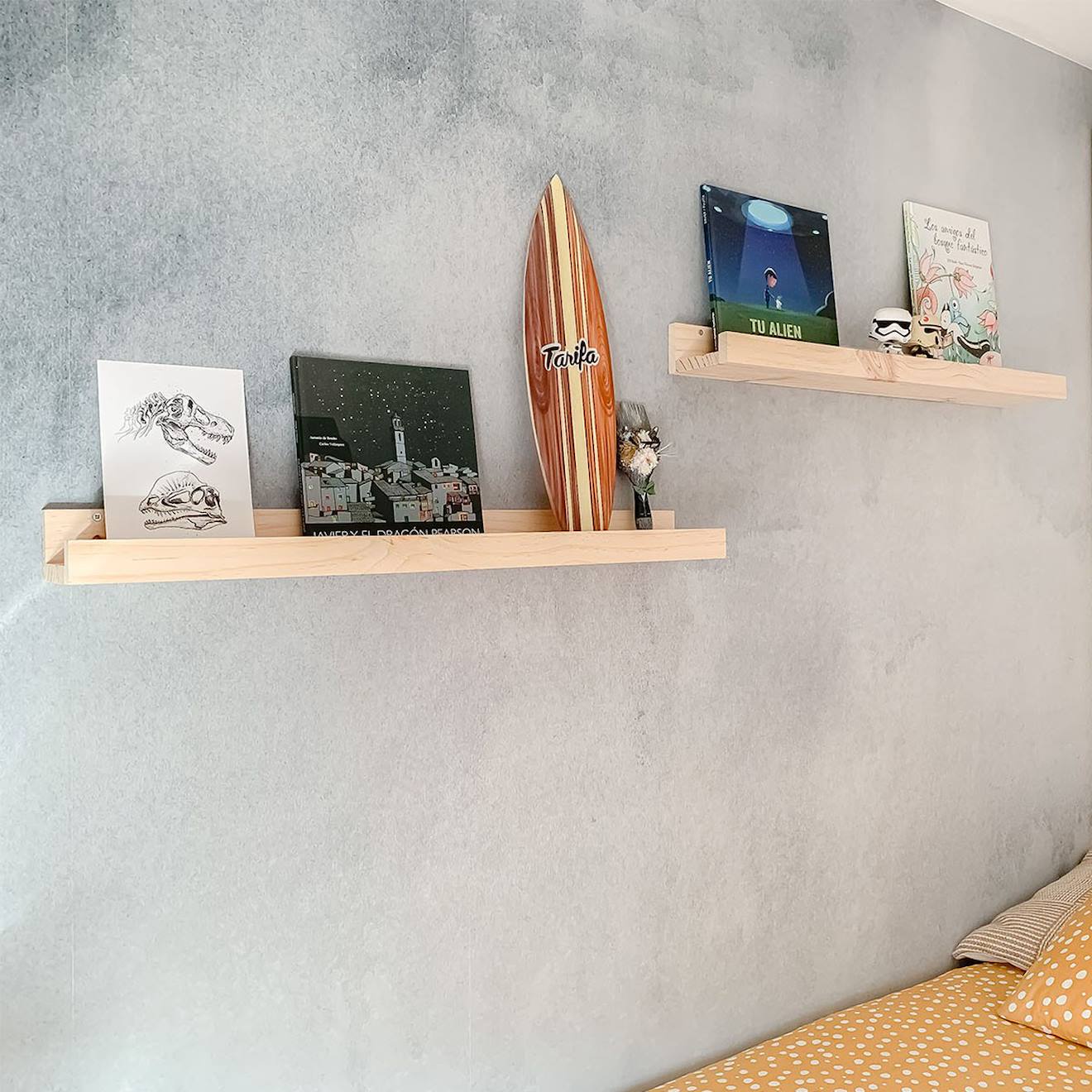 Etagère Murale En Pin Massif Bois Clair