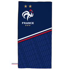 -Serviette de bain et de plage en microfibre, fff équipe de France