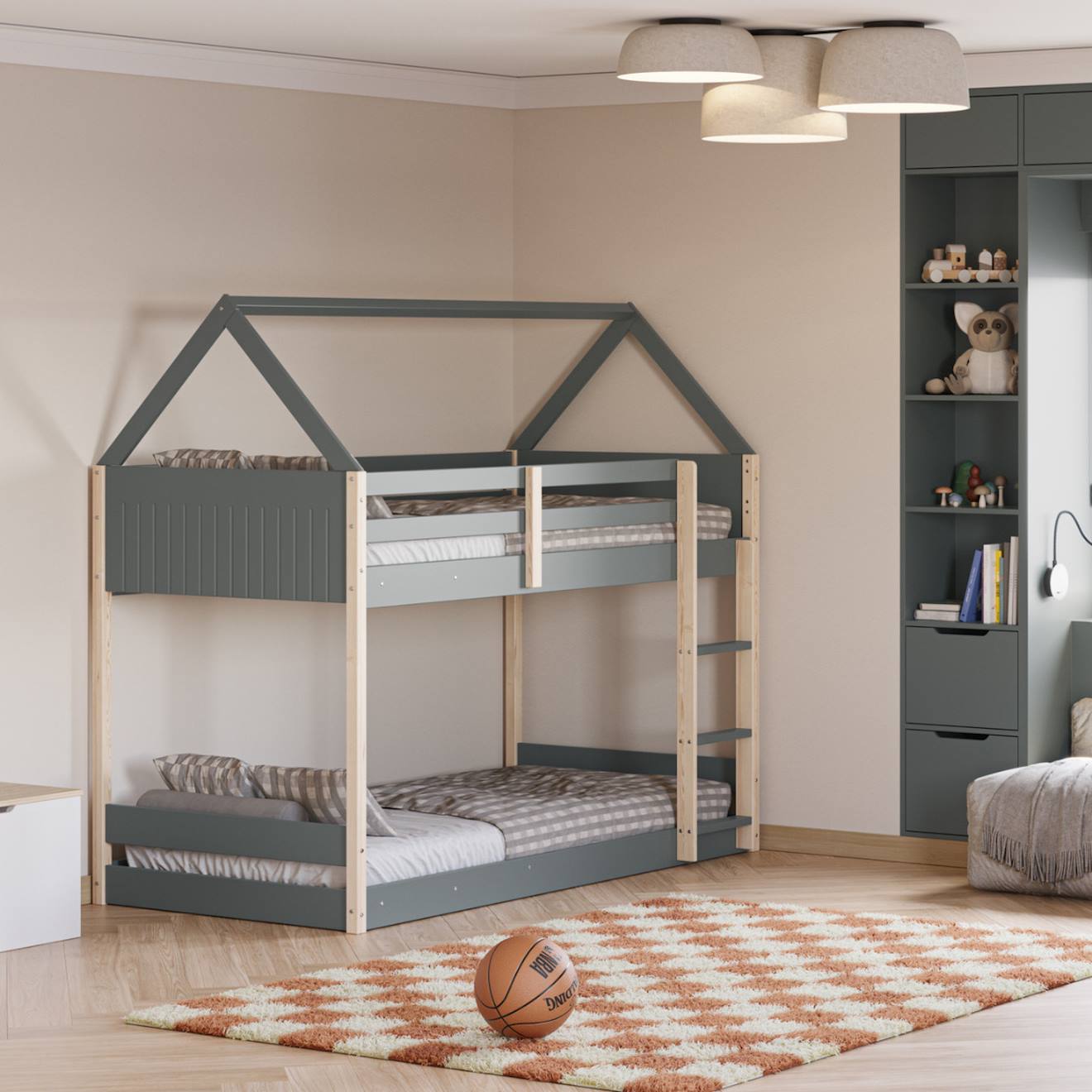 Lits Superposés Montessori - Gamme Oscar Vert Kaki