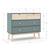 Commode 4 tiroirs gain de place - gamme léonie Vert kaki 3 - vertbaudet enfant 