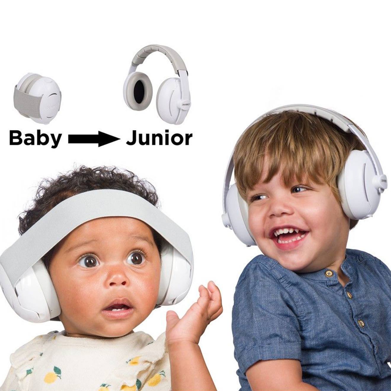 Casque Anti-bruit Evolutif 2-en-1 Bébé Et Enfant Blanc (Dooky) - Image 1