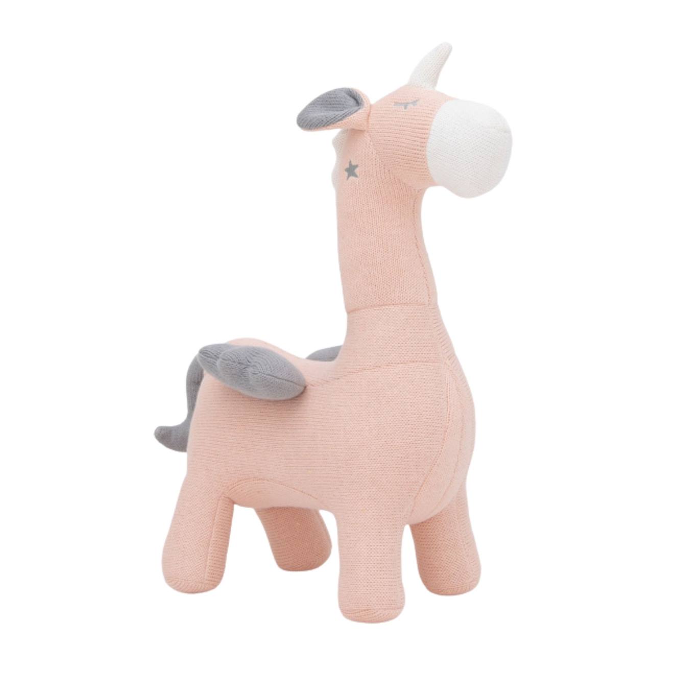Peluche Licorne Ailée Mini En Coton Pink