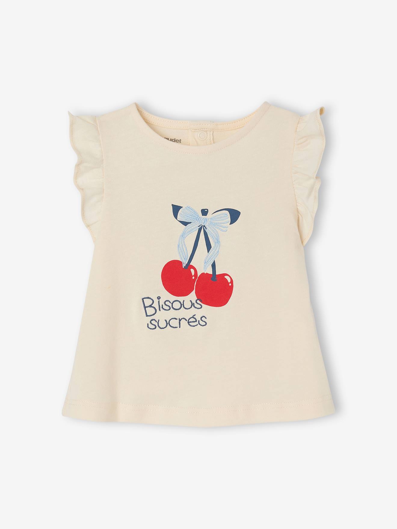 T-shirt bb fille motif fantaisie en coton bio cru 8 €