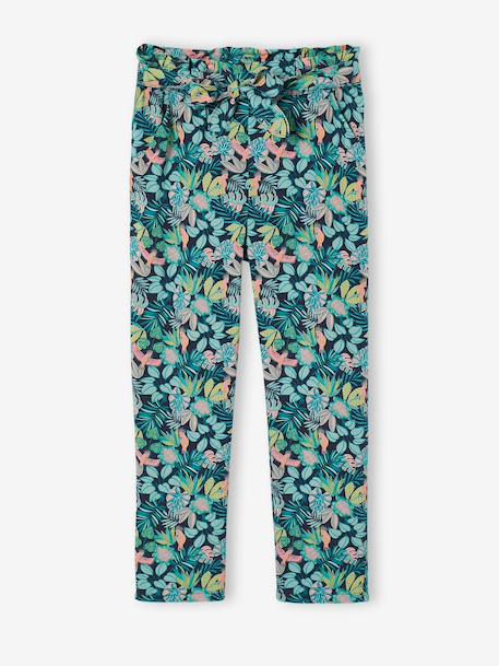 Fille-Pantalon fluide imprimé fleurs fille
