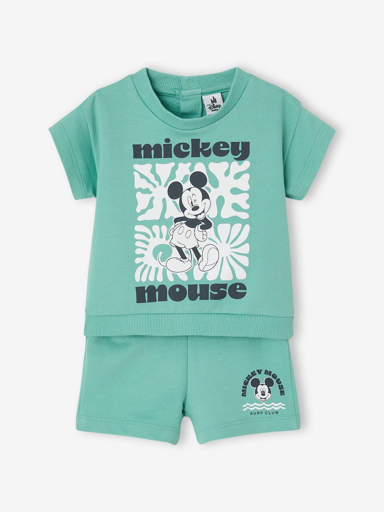 Ensemble short bébé Mickey menthe