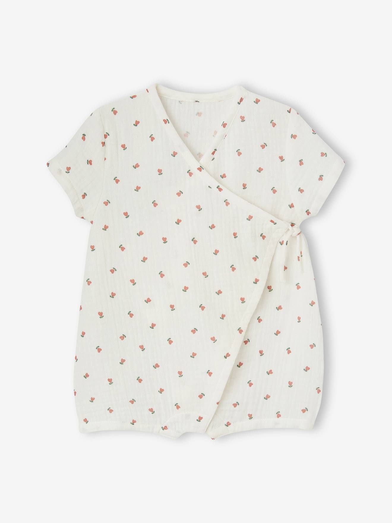 Combishort bébé fille personnalisable écru