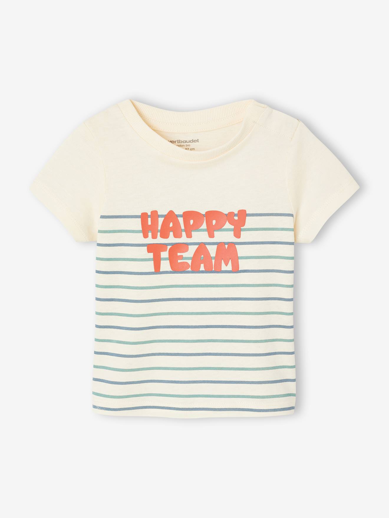 T-shirt bébé garçon en coton bio écru