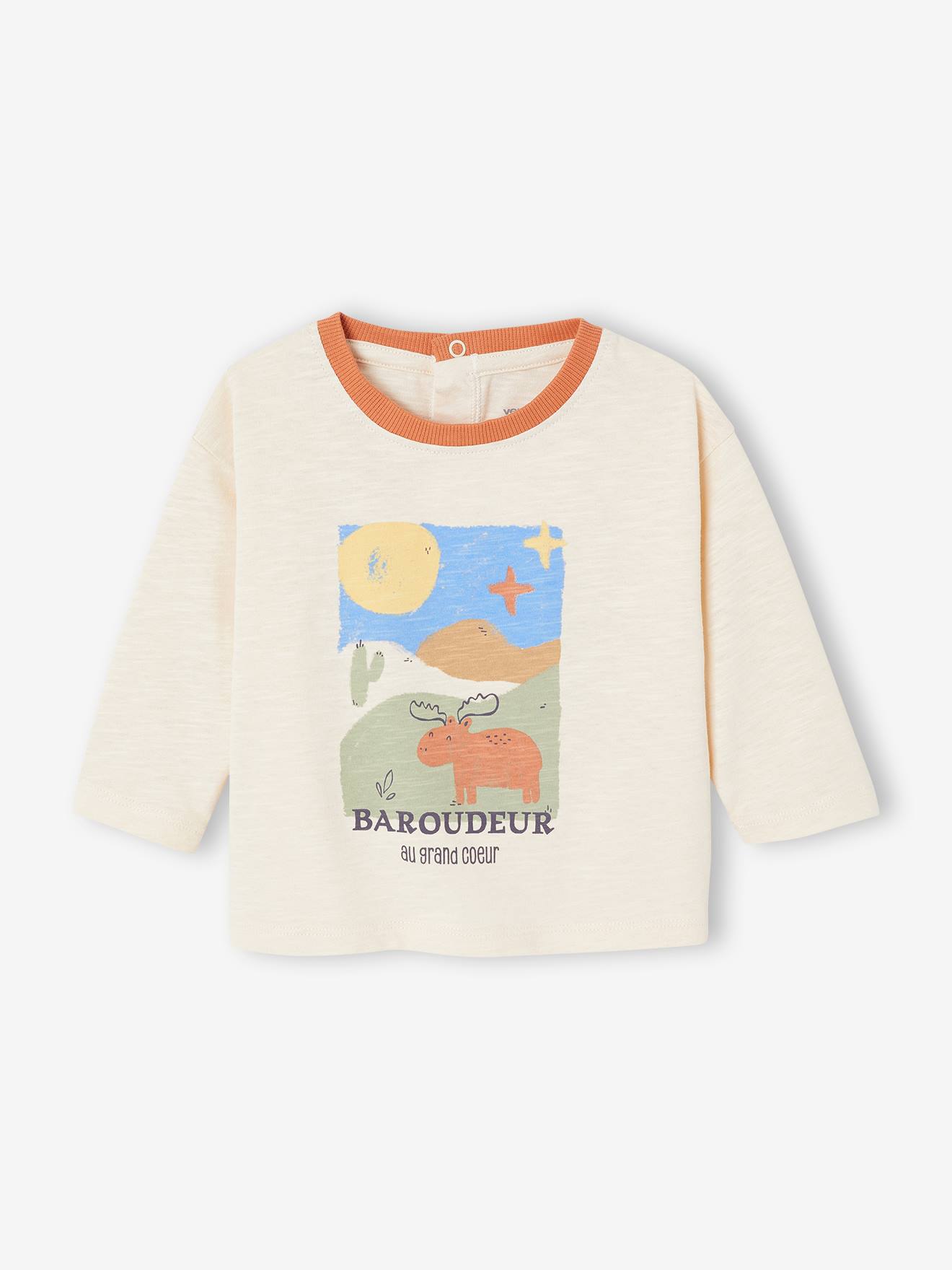 T-shirt bébé garçon manches longues écru