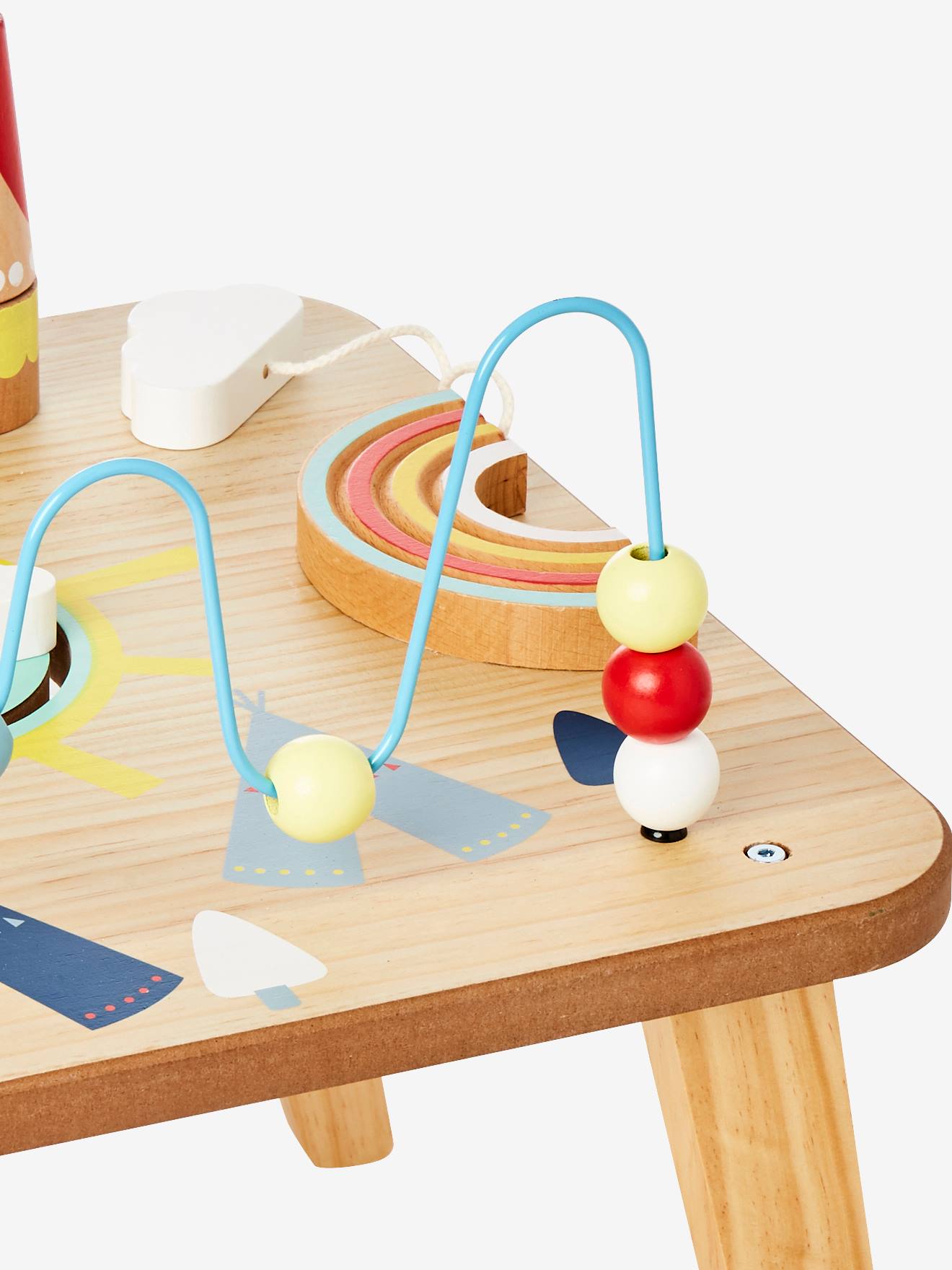 Table D Activites Petits Sioux En Bois Fsc Bleu Vertbaudet