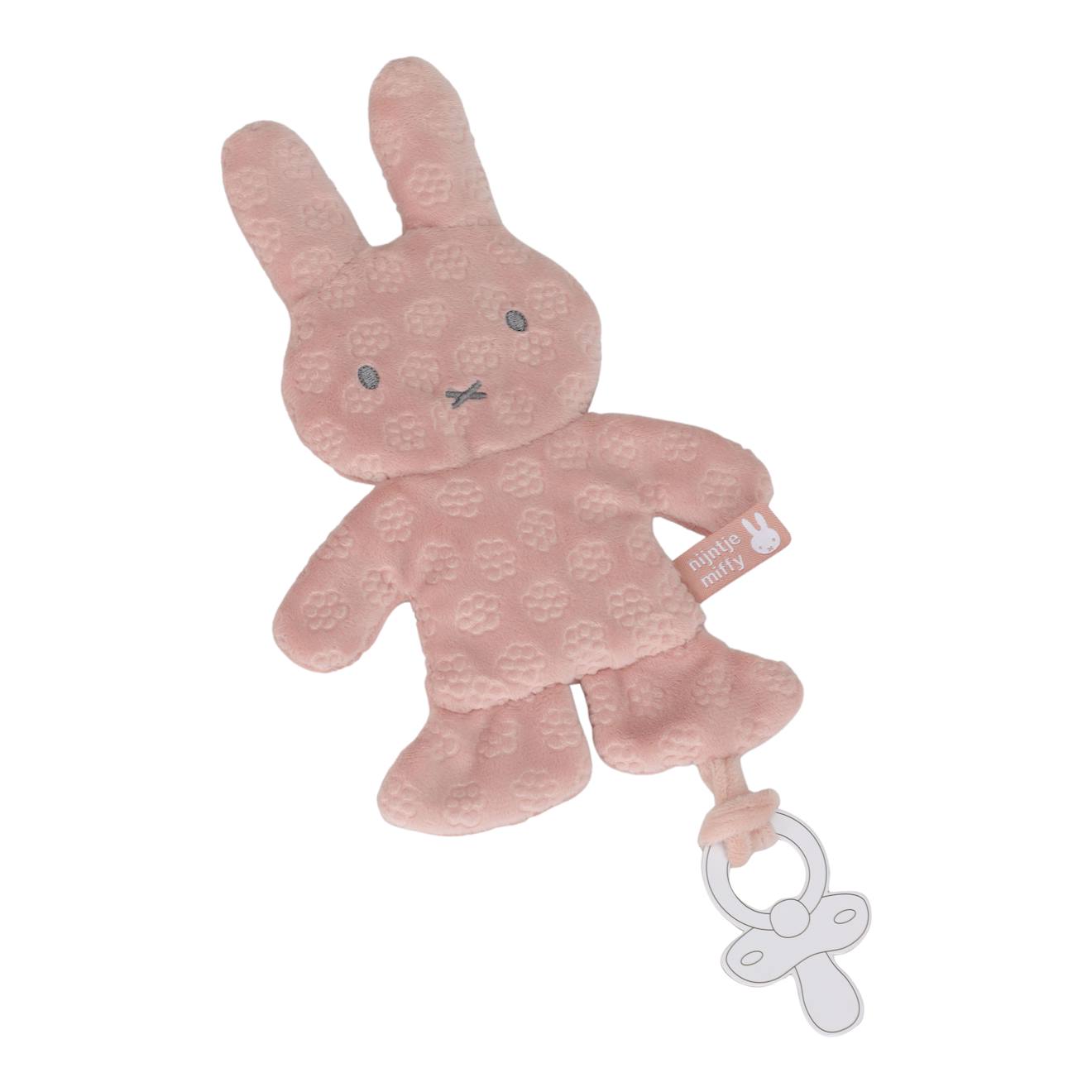 Doudou Attache Tétine Miffy - Flower Rose Clair