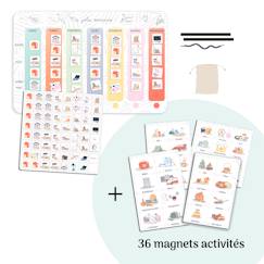 Jouet-Semainier magnétique enfant Ma Jolie Semaine avec 36 magnets évènements spéciaux