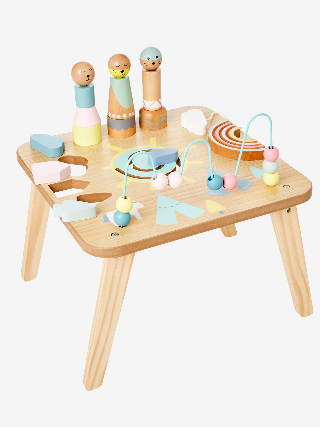 table activite en bois bebe