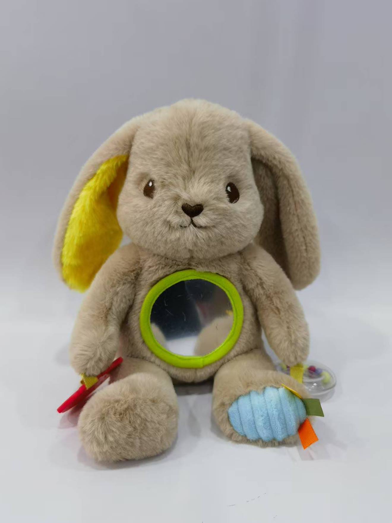 Peluche Marcel D'activités 30 Cm - Lapin 5 Sens Beige