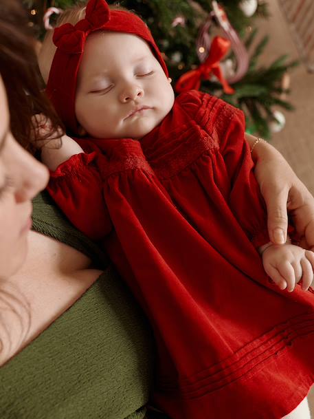 Bébé-Ensemble naissance 3 pièces Noël robe + bandeau + collants