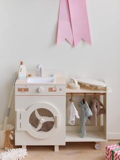 Jouet-Machine à laver et à repasser avec accessoires en bois FSC®