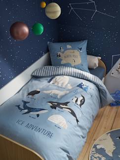 Parure housse de couette + taie d'oreiller enfant PÔLE NORD, avec coton recyclé  - vertbaudet enfant