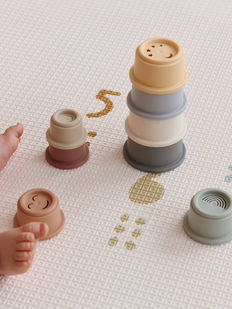 Vertbaudet - Tour à empiler en plastique multicolore