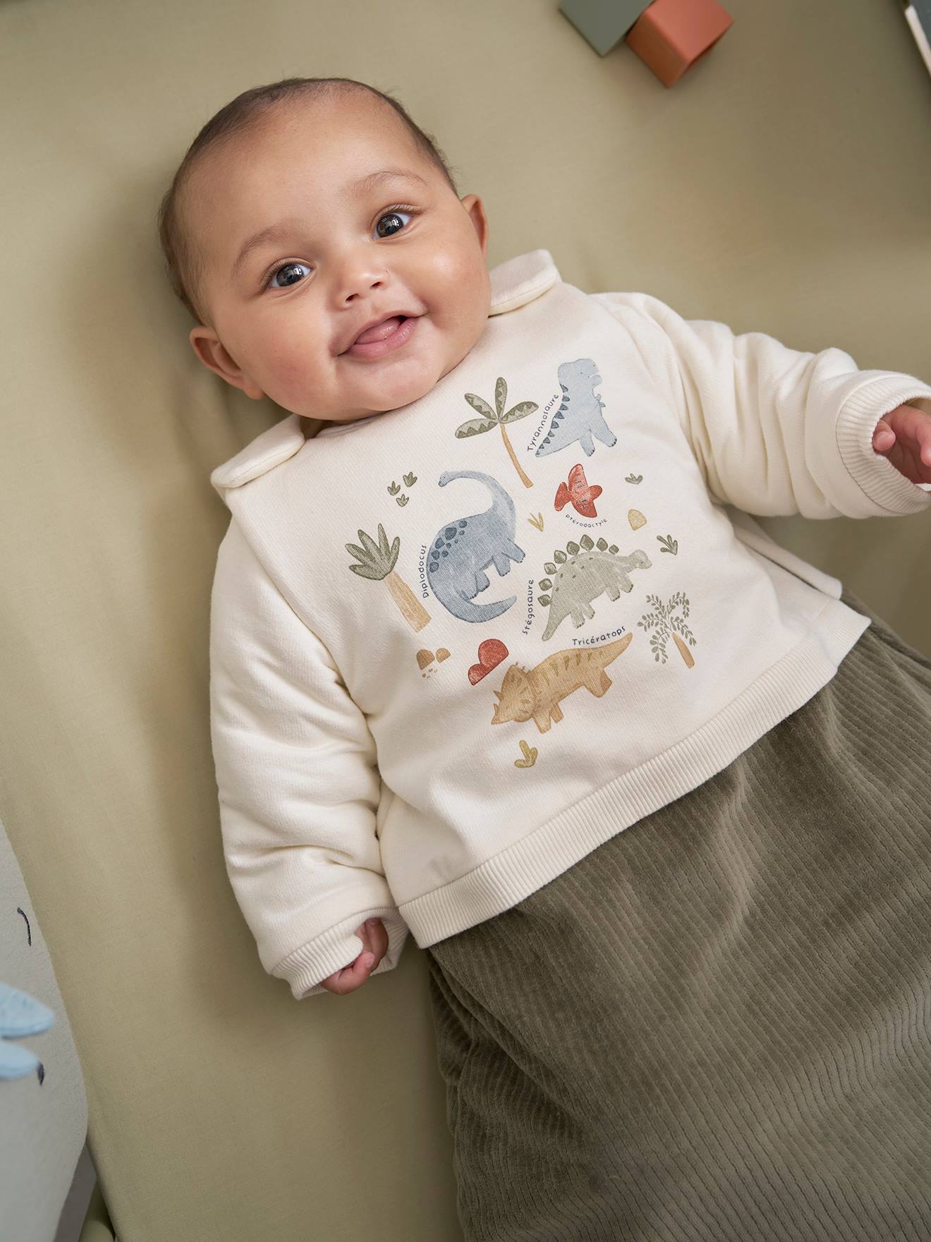 Gigoteuse hiver manches longues amovibles bi-matière MINISAURUS olive