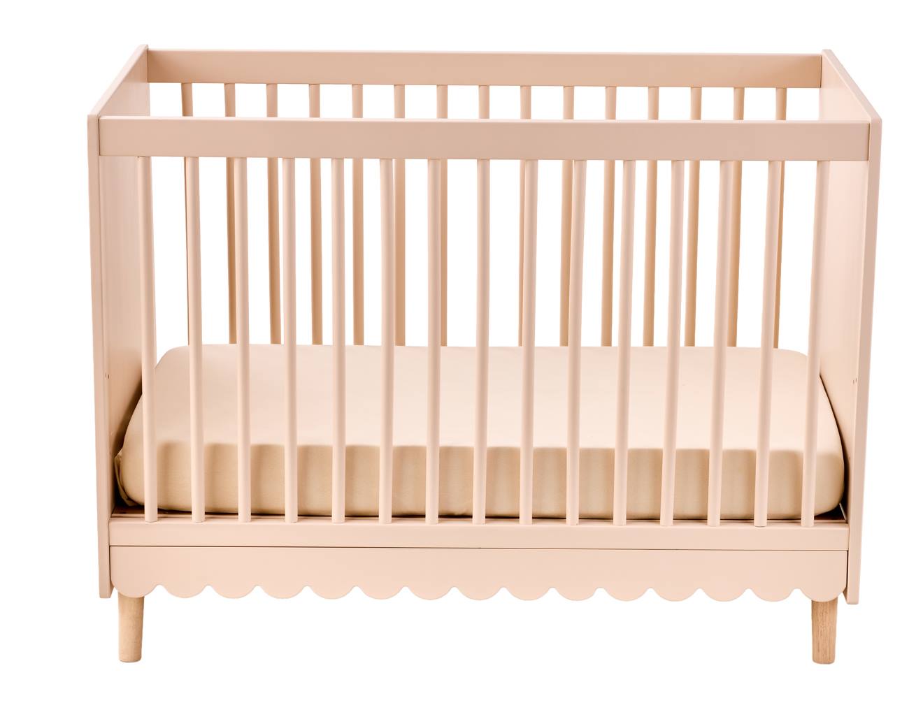 Lit bébé évolutif LIGNE FESTON rose (Vertbaudet) - Image 2