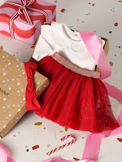 Ensemble bébé fille t-shirt jupon bandeau coffret cadeau noël  - vertbaudet enfant