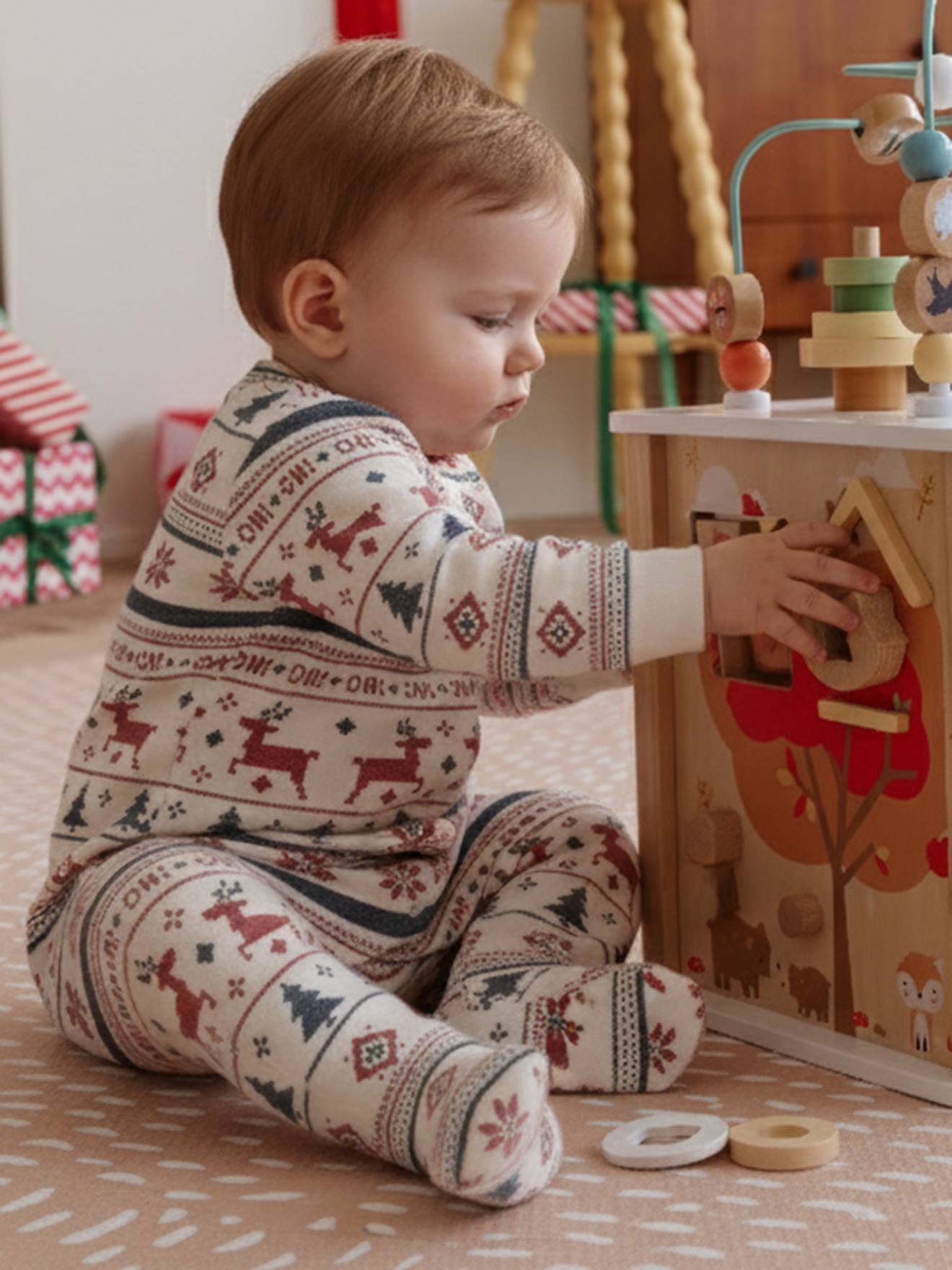 Pyjama bébé mixte Noël capsule famille bleu nuit