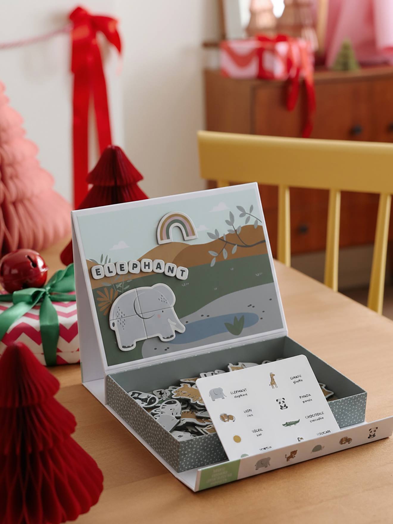 Boite des animaux magnétiques TANZANIE jaune